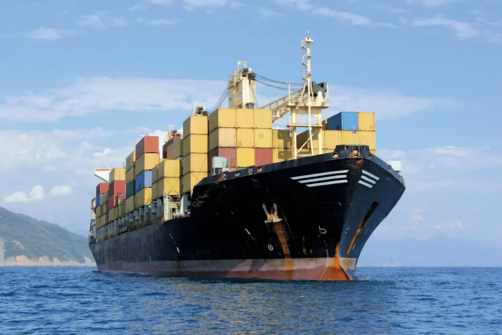 Cargo ship freight containers